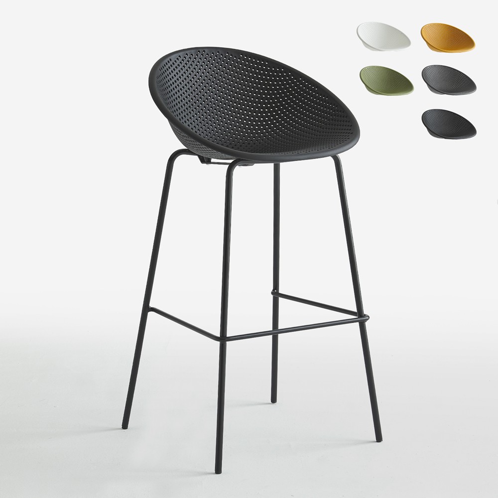 Taburete alto de diseño moderno para bar restaurante península cocina Flaund