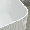 Bañera rectangular exenta blanca acanalada 170x75cm Lemno Rebajas
