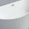 Bañera moderna de pared ovalada 170x80cm de acrílico acanalada Delo Rebajas