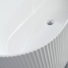 Bañera moderna de pared ovalada 170x80cm de acrílico acanalada Delo Descueto