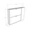 Cama litera doble abatible blanca moderna con armario Kando H Características