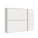 Cama litera doble abatible blanca moderna con armario Kando H Oferta