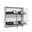 Cama litera doble abatible blanca moderna con armario Kando H Venta