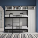 Cama abatible horizontal litera armario ahorraespacio Kando I Descueto