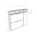Cama abatible horizontal litera armario ahorraespacio Kando I Características