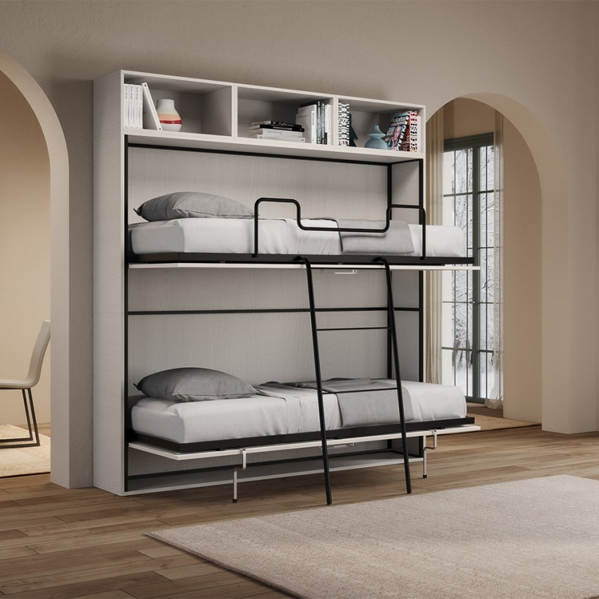 Litera abatible diseño moderno ahorrador de espacio blanco Kando L Promoción Litera abatible diseño moderno ahorrador de espacio blanco Kando L Promoción