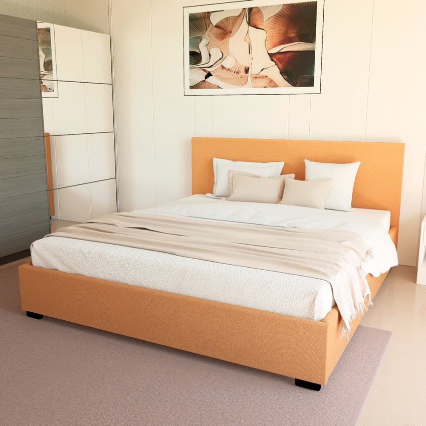 Cama doble 2 plazas con red y contenedor 160x190 Basel King Modelo