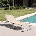 Juego de 4 tumbonas de jardín plegables de aluminio para playa y mar Seychelles Medidas