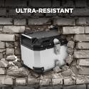 Baúl maleta trasera para moto de 46 litros negra con placa universal Adventure Catálogo