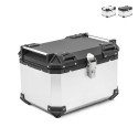 Maleta de aluminio para moto universal de 46 litros con placa Voyager Promoción