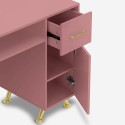 Mesa de manicura blanca rosa esquinera para esteticista, reconstrucción de uñas Dorys Características