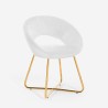 Silla butaca de terciopelo para salón, cocina o restaurante con patas doradas Wisel Stock