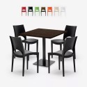 Conjunto de mesa Horeca 90x90cm 4 sillas apilables bar restaurante Prince Modelo