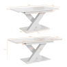 Mesa de cocina extensible para el salón, para 8 personas, efecto mármol color negro Bronx Catálogo