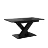 Mesa de cocina extensible para el salón, para 8 personas, efecto mármol color negro Bronx Oferta