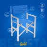2 Sillas playa mar plegable portátil aluminio textilene Regista Gold 