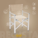 4 Sillas playa mar plegable portátil aluminio textilene Regista Gold 