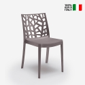 Stock de 23 sillas apilables modernas fuera de bar restaurante Matrix Bica Medidas