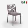 Stock de 23 sillas apilables modernas fuera de bar restaurante Matrix Bica Medidas