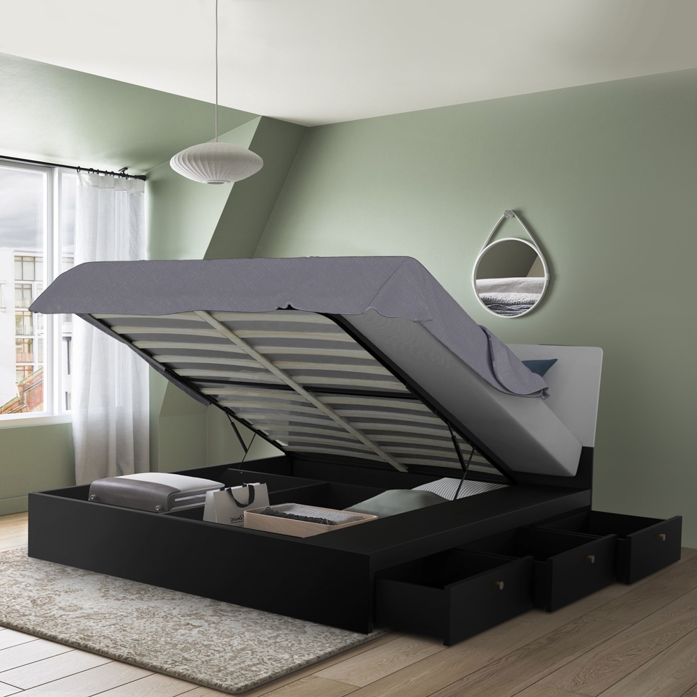 Cama matrimonial con canapé 160 x 200 cm diseño elevable Steyr King Promoción Cama matrimonial con canapé 160 x 200 cm diseño elevable Steyr King Promoción