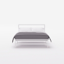 Cama doble de metal con somier de lamas 160 x 200 Skjern Características