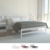 Cama doble de metal con somier de lamas 160 x 200 Skjern Promoción