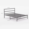 Cama doble de metal con somier de lamas 160 x 200 Skjern 
