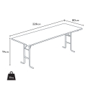 10 Mesas en madera para conjunto de mesa y bancos 220x80 Catálogo