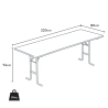 10 Mesas en madera para conjunto de mesa y bancos 220x80 Catálogo
