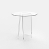Mesa centro transparente redonda de 45 cm con diseño moderno Bridget Venta