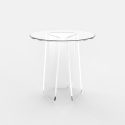 Mesa centro transparente redonda de 45 cm con diseño moderno Bridget Oferta