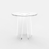 Mesa centro transparente redonda de 45 cm con diseño moderno Bridget Oferta