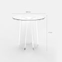 Mesa centro transparente redonda de 45 cm con diseño moderno Bridget Rebajas
