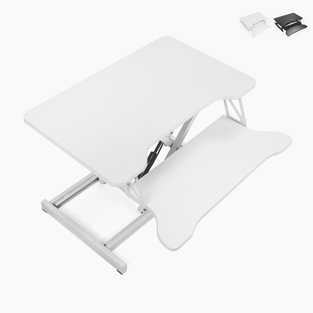 Soporte para monitor de PC de escritorio, ajustable en altura, blanco y negro Jallo