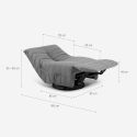 Sillón eléctrico relax de diseño moderno reclinable con cargador USB Sara Stock