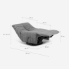 Sillón eléctrico relax de diseño moderno reclinable con cargador USB Sara Stock