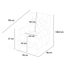 Sillón bergère de salón reclinable en terciopelo Ethron Lux 