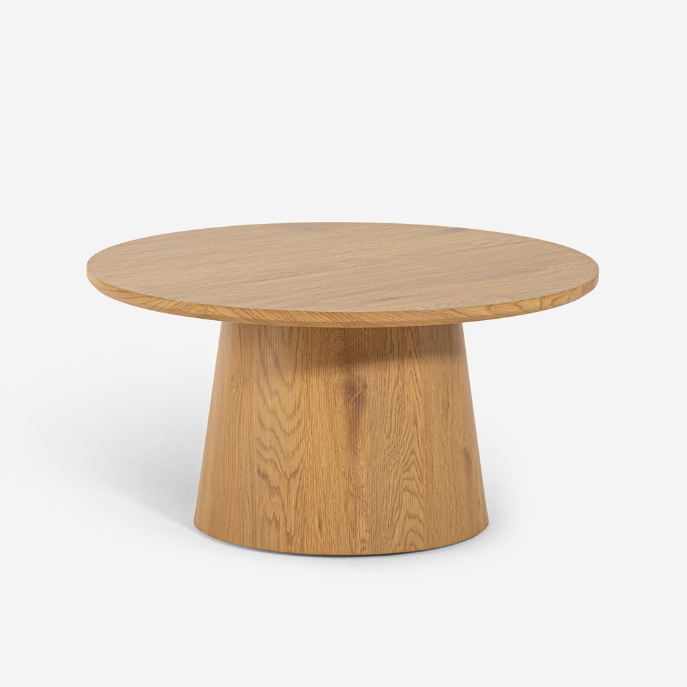 Mesa centro redonda de madera de 80cm para salón o sala de estar Nauru Promoción Mesa centro redonda de madera de 80cm para salón o sala de estar Nauru Promoción