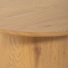 Mesa centro redonda de madera de 80cm para salón o sala de estar Nauru Oferta
