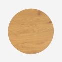 Mesa centro redonda de madera de 80cm para salón o sala de estar Nauru Rebajas
