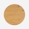 Mesa centro redonda de madera de 80cm para salón o sala de estar Nauru Rebajas