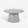 Mesa centro redonda de madera de 80cm para salón o sala de estar Nauru Descueto