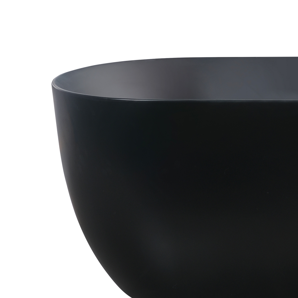 Bañera negra mate exenta ovalada de 170x75cm Heraklia Dark Promoción