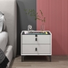 Mesita de noche para dormitorio con carga inalámbrica USB 2 cajones bluetooth Luk Venta