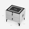 Mesita de noche para dormitorio con carga inalámbrica USB 2 cajones bluetooth Luk Catálogo