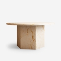 Mesa de centro moderna de 80 cm para salón efecto mármol Deki Oferta