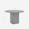 Mesa redonda de madera negra de 120 cm para cocina o salón Tiwit Elección