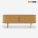 Mueble TV de madera vintage con puertas correderas acanaladas Fersit Venta