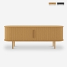 Mueble TV de madera vintage con puertas correderas acanaladas Fersit Venta