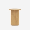 Mesa de centro redonda para salón 45x55cm de madera acanalada negra Quid Catálogo